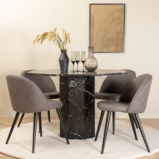 Venture Home Spisegruppe Venture Home Monte Carlo Spisebord og Valentina Stitcthes Spisestol GR22359