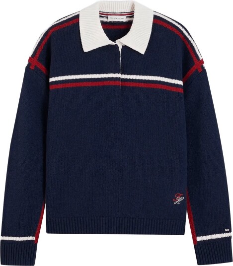 Tommy Hilfiger Rwb Polo Boxy Fit Swt DARK BLUE XL