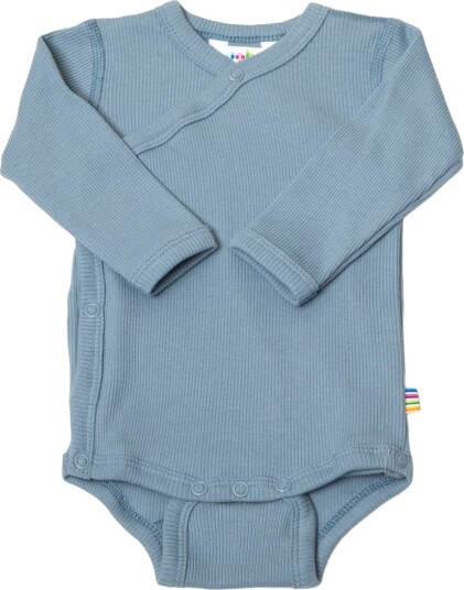 Joha Omslagsbody Cotton Rib Blue (70 / 8 9 mnd)