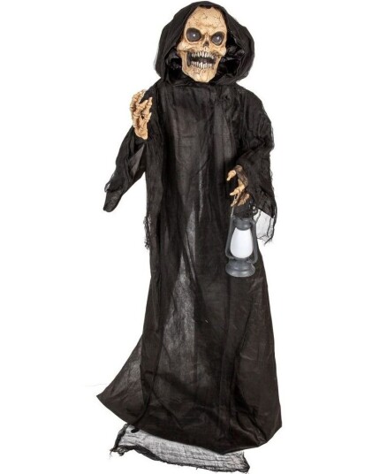 Gigantisk Reaper Halloween Dekorasjon med Lyd Lys & Bevegelse 163 cm Gigantisk Reaper Halloween Dekorasjon med Lyd Lys & Bevegelse 163 cm
