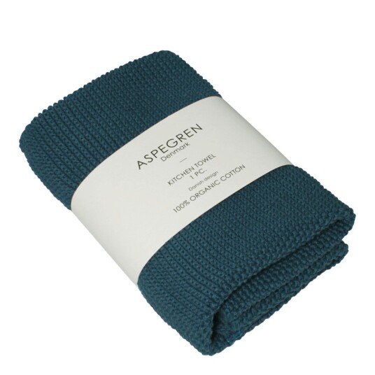 Aspegren   Solid kjøkkenhåndkle 40x50 cm indigo
