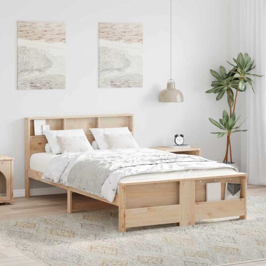  Sengestamme med hodegjerde Brun 120 x 190 cm Heltre furu