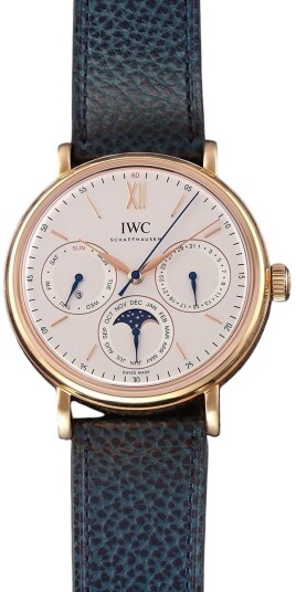 IWC Herreklokke IW344602 Portofino Hvit/Lær Ø40 mm