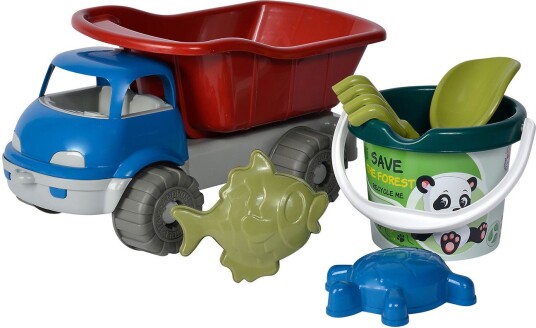 Sandsett til Småbarn 6 Deler Dumper