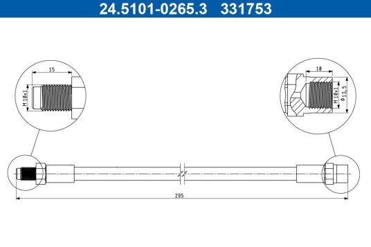 Bremseslange ATE 24.5101-0265.3