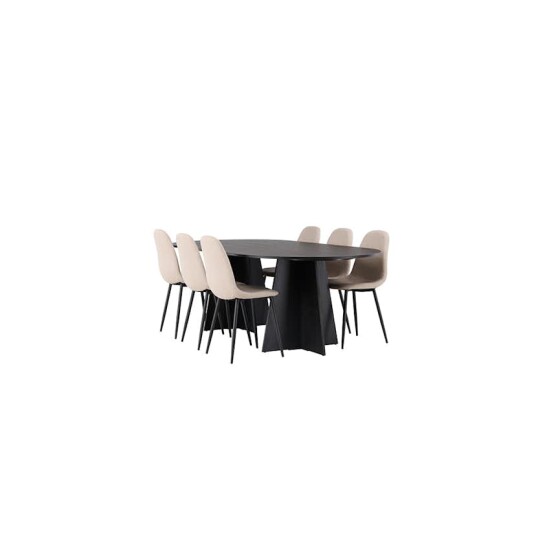 Venture Home Spisegruppe Venture Home Bootcut med 6 stk Polar Stoler GR23778