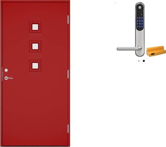 Ytterdør Swedoor Clever-Line+ Koli med Yale Doorman Classic Home