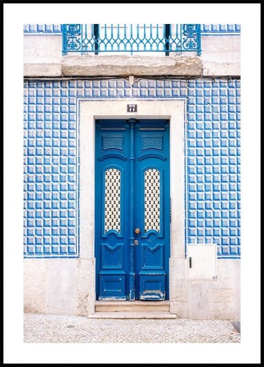 Blue Lisbon Plakat Plakat / 21x30cm