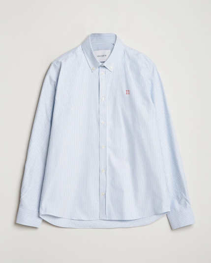 Les Deux Konrad Contrast Oxford Shirt Light Blue/White