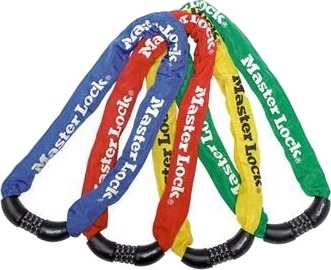Masterlock Sykkellås Quantum 8392 Kjetting 8 Mm 40 Mm 90 Cm, Låsepakke 6 Stk Mix Farger (Mrl-8392Eurdprocol)
