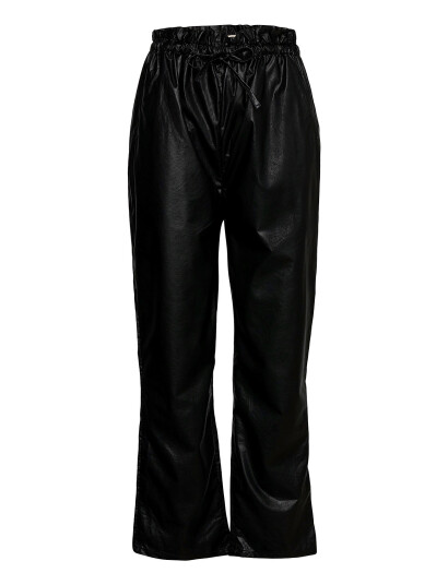 Gina Tricot Vera Pu Trousers Black 34