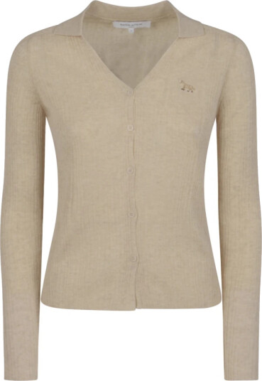 Maison Kitsuné Dame Strikkevarer Beige L,