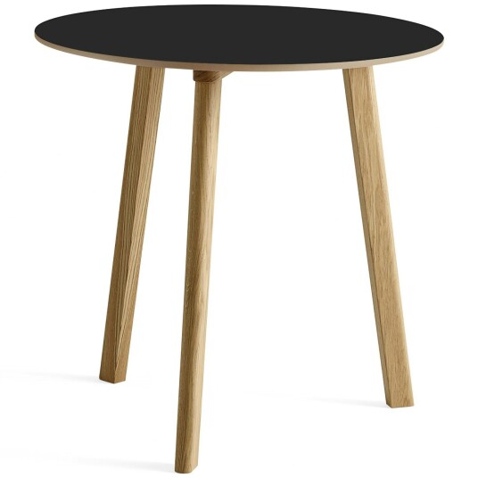 Hay CPH Deux 220 2.0 Bord Ø75 cm Sort / Vannbasert Lakkert Eik