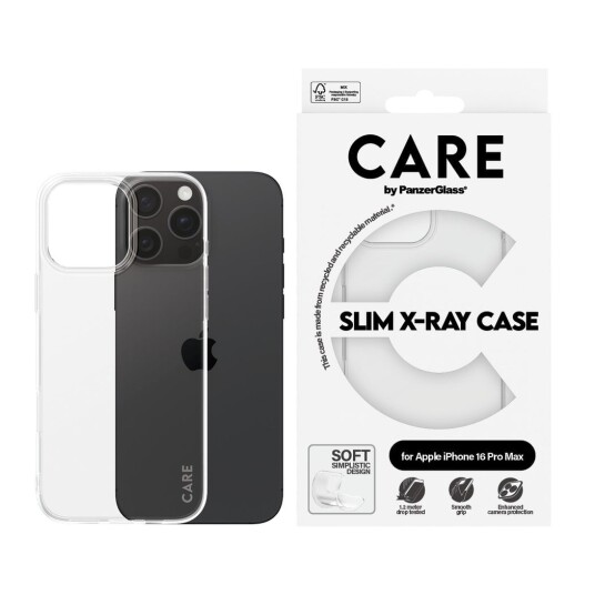 PanzerGlass X-Ray Soft Basic Gjennomsiktig Mobildeksel for iPhone 16 Pro Max