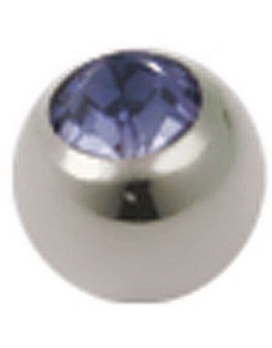 Strl 4 mm kule til 1.6 mm stang Treasure Stone Purple Titankule