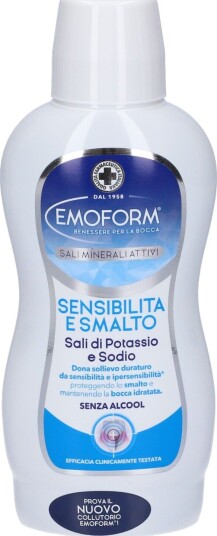 Munnskyll mot ising i tennene EMOFORM Sensitivity and Enamel 400 ml.