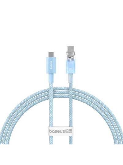 Baseus Explorer USB C to USB C 100W 1m Blue P10319703311 00 Baseus Explorer USB C to USB C 100W 1m Blue P10319703311 00