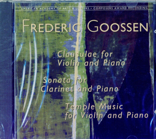 Diverse Artister Goossen B.1927 Sonata For Clarinet In BFlat & Piano Scott Bridge CD Diverse Artister Goossen B.1927 Sonata For Clarinet In BFlat & Piano Scott Bridge CD