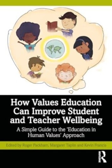 How Values Education Can Improve Student and Teacher Wellbeing How Values Education Can Improve Student and Teacher Wellbeing