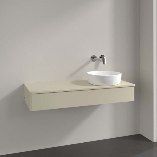Villeroy & Boch Antao Servantskap med 1 skuff 120x50x19 cm m/lys Grå Matt Villeroy & Boch Antao Servantskap med 1 skuff 120x50x19 cm m/lys Grå Matt
