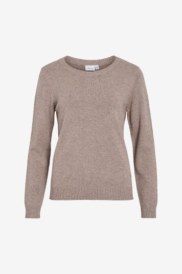 Vila - Pullover viRil L/s O-neck Knit Top - Grå