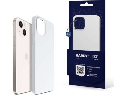3Mk Hardy Silicone Magcase Silver-White Apple Iphone 15 Plus Case