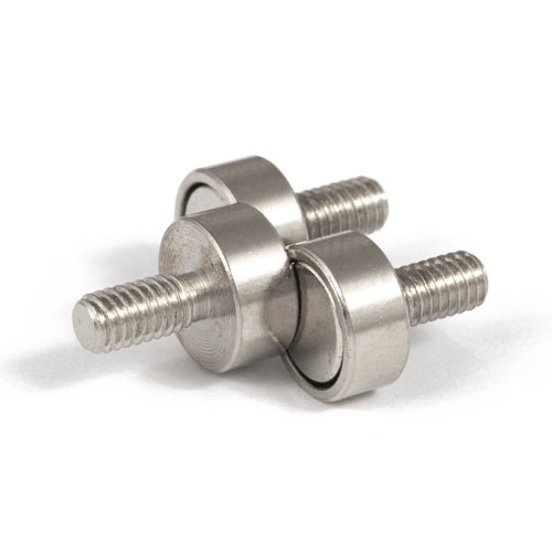Gjenget neodym magnet Ø 10 mm | Utvendig gjenge M4 | Supermagneter.no