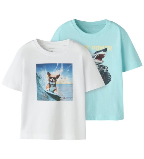 Name It T skjorte NmmVoto 2 pack Bright White/Skalpeskjegg Name It 6 år 116 T skjorte Blå Hvit Name It T skjorte NmmVoto 2 pack Bright White/Skalpeskjegg Name It 6 år 116 T skjorte Blå Hvit