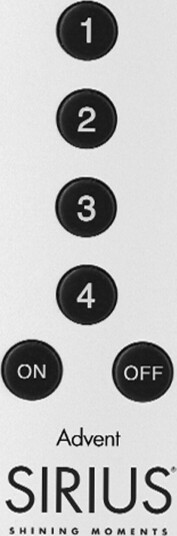 Sirius Home Remote Control Advent Alu Incl. Cr2032
