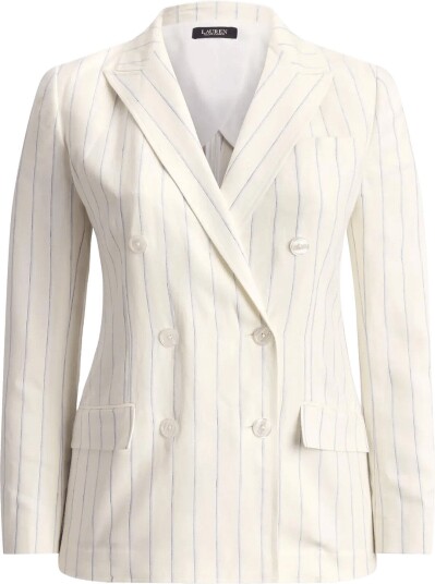 Lauren Women Y/D Linen Wvn Blazer/Sport Coat White 54