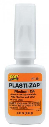 Zap PT19 Adhesives Plastic Zap CA 1/3 oz