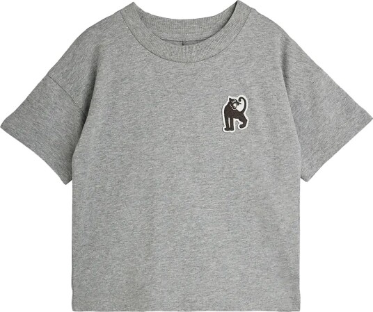 Mini Rodini Panther Patch Ss Tee   Grey   104/110