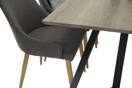 Venture Design Marina & Plaza spisegruppe Grå/grå 6 st stoler & bord 180 x 90 cm