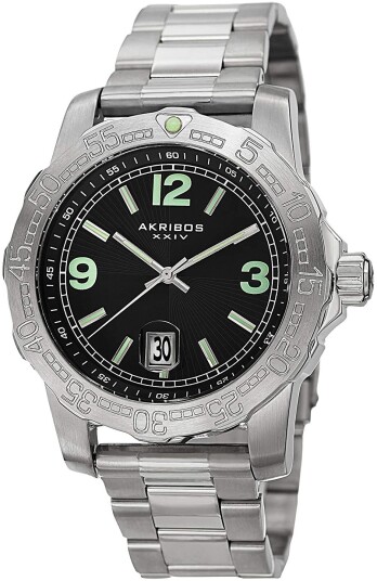Akribos XXIV Herreklokke AK696SSB Essential Sort/Stål Ø46 mm Akribos XXIV Herreklokke AK696SSB Essential Sort/Stål Ø46 mm