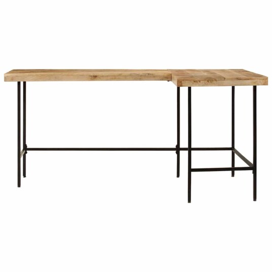 Skrivebord 165x110x77 cm heltre mango og jern