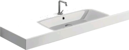 Lavabo Cento 140 servant, 140x45 cm, hvit