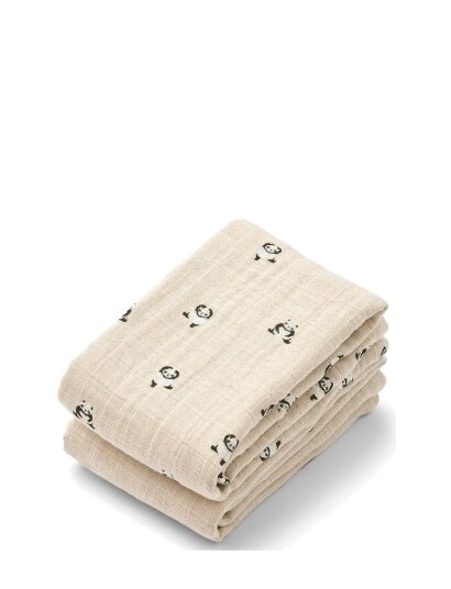 Liewood Lewis Muslin Cloth 2 Pack Cream ONE SIZE Liewood Lewis Muslin Cloth 2 Pack Cream ONE SIZE