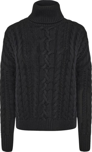 Lauren Ralph Lauren Cable Knit Cotton Turtleneck Sweater Black S