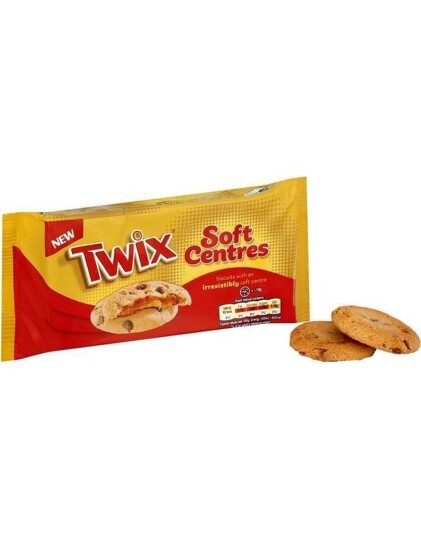 Twix Caramel Centres   Kjeks med Sjokoladebiter og Karamellfyll 144 gram