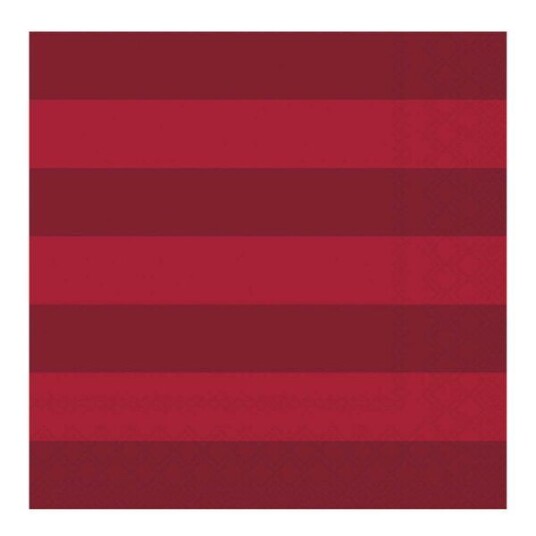 Ambiente   Serviett 33x33 cm 20 stk Dark Red Stripes