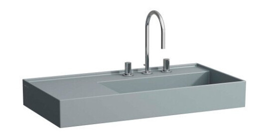 Kartell Laufen servant, 90x46 cm, høyre, matt grafitt
