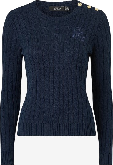Lauren Ralph Lauren Topp Br Rayon Pltd Ctn Sweater Pullover Blå