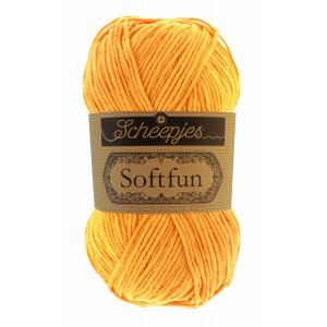 Scheepjes Softfun Garn Unicolor 2610 Lys Oransje