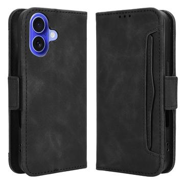 iPhone 16 Plus Kortholder Lommebokveske   Svart