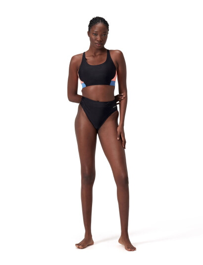 Speedo 8-003920 Solid Hi Waist Btm - Black - XS