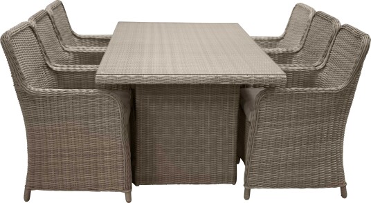 Venture Design Wembley spisegruppe Natur 6 stoler & bord 200x100 cm Natur Venture Design Wembley spisegruppe Natur 6 stoler & bord 200x100 cm Natur