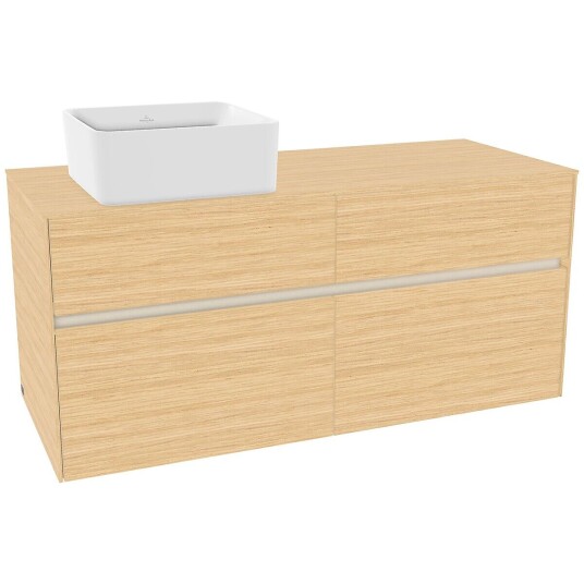 Villeroy & Boch Collaro Servantskap med 4 skuffer 120x50x54,8 cm u/lys Nordisk Eik