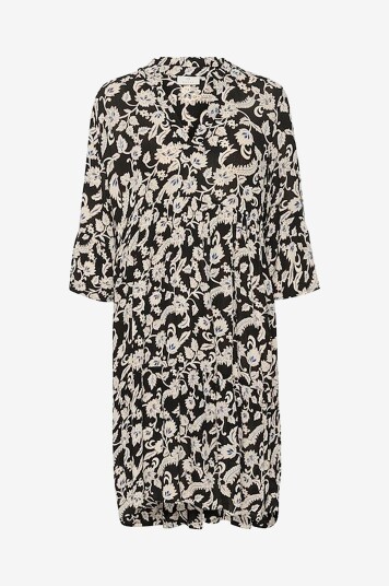 KAFFE - Kjole kaHera Amber Dress Printed - Svart KAFFE - Kjole kaHera Amber Dress Printed - Svart