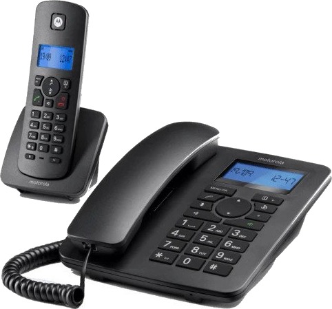 Motorola C4201 DECT trådløs telefon Svart 2 pack