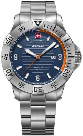 Wenger Herreklokke 01.0641.141 Seaforce Blå/Stål Ø43 mm Wenger Herreklokke 01.0641.141 Seaforce Blå/Stål Ø43 mm
